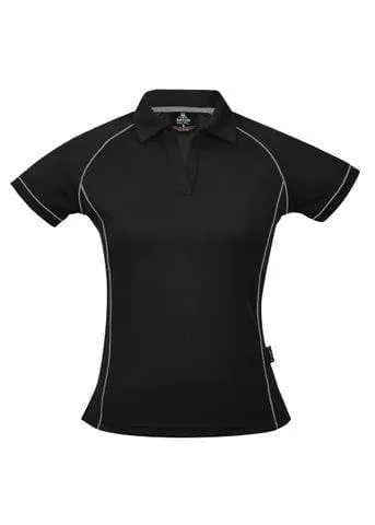 Aussie Pacific Ladies Endeavour Polo Shirt 2310 Casual Wear Aussie Pacific Black/Silver 6